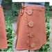 Cinnamon hemp&apple button side skirt