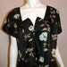 Hold for Adelina SALE vintage 1950s dress black PAINTED flower print Full Skirt XL