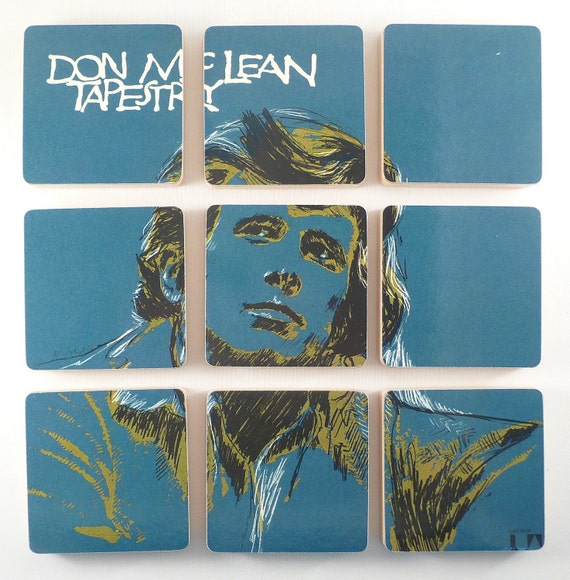 Don McLean recycled Tapestry music album cover coasters with