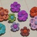 Flower Shank Buttons - Darling Detailed Sewing Embellishments - 9 Buttons
