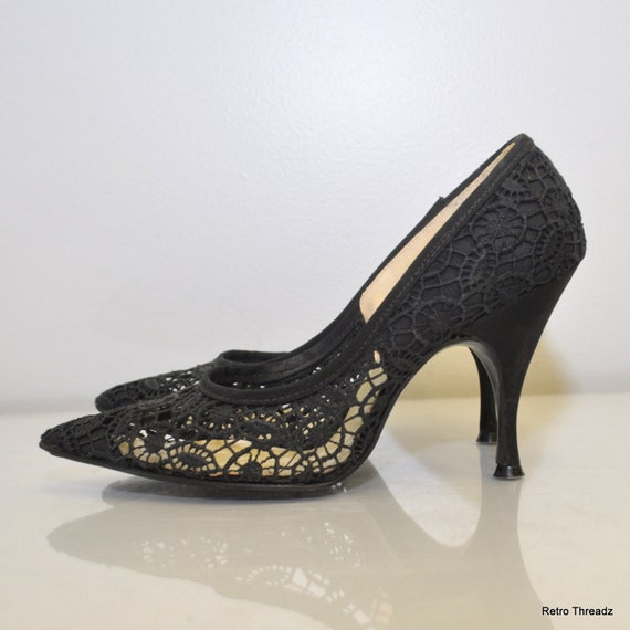 Vintage 1950s Heels / 50s Womens Shoes / Vintage Stiletto