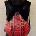 Tribal Backpack Red And Black Backpack Black and Red Boho Backpack Book Bag Piperscrossing
