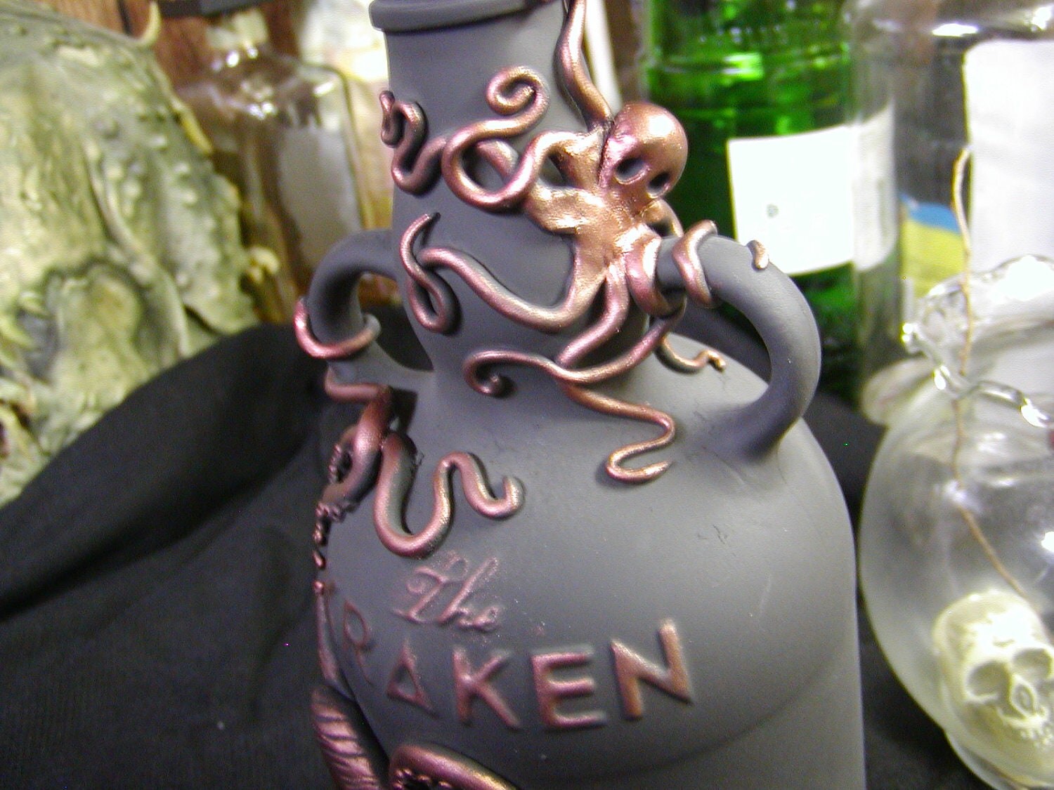 Kraken Rum sculpted octopus bottle