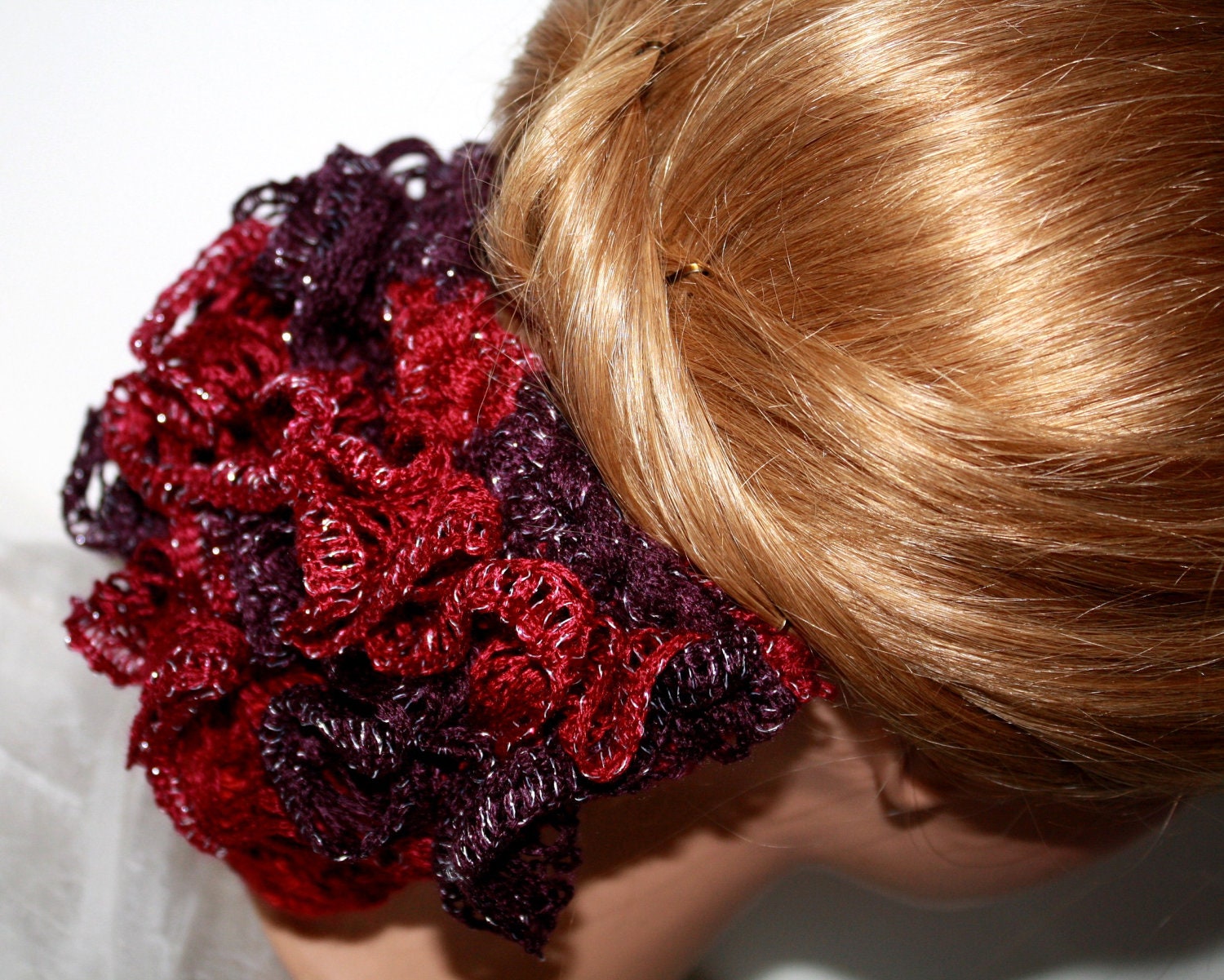 Snood Retro Ruffled Hair SNOOD HAIR Net Caul by Ablast2thepast