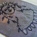 Original embroidery art - May queen, flower girl - Free shipping
