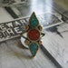 Vintage Turquoise & Jasper SKY STORIES .925 Sterling Silver Ring