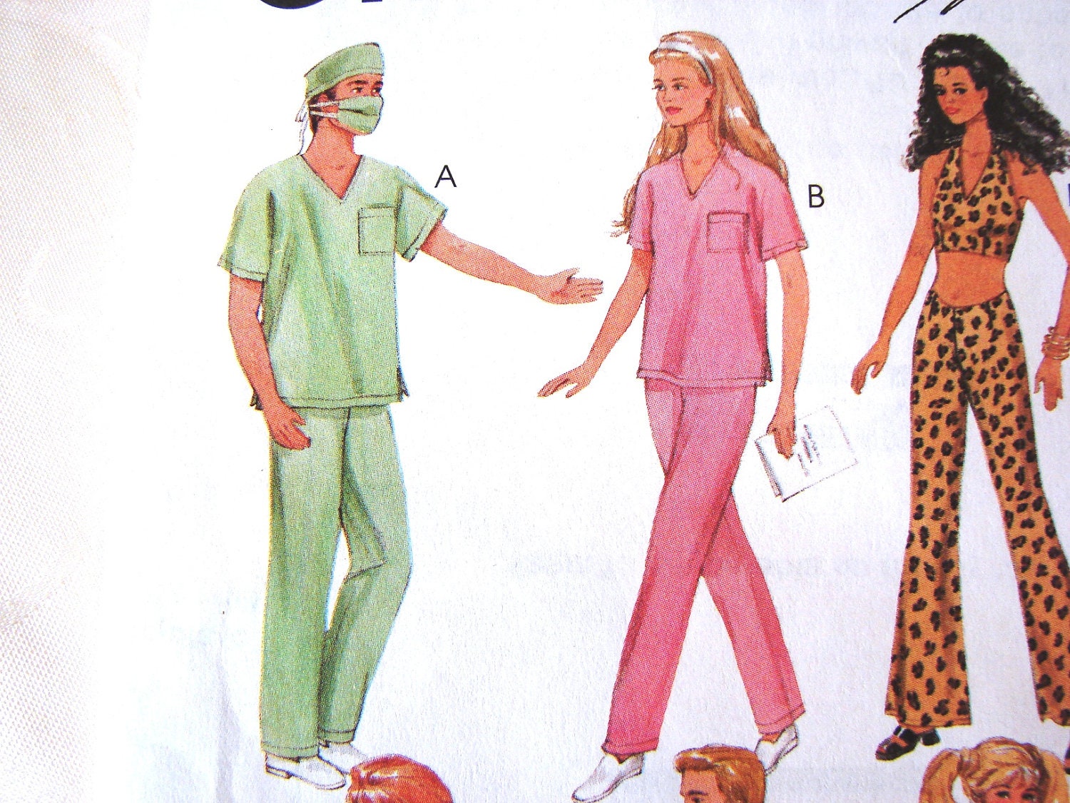 McCalls Barbie Ken Doll Clothes Pattern Doctor Nurse Scrubs
