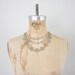Vintage Necklace // Mid Century Necklace // 1950s Choker // Three Strand Golden Brass Necklace