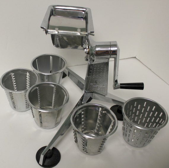 Vintage Saladmaster Food Processor with 5 Cones Slice Chop