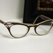 Vintage Cats Cat Eye Eyeglasses American Optical Chocolate Brown Lime Green