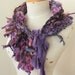 Handspun Hand Crocheted Thick Chunky Little Scarf Collar
