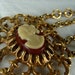 Vintage gold cameo bracelet - signed Celebrity N.Y.
