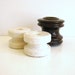 Vintage Ceramic Insulators White Brown