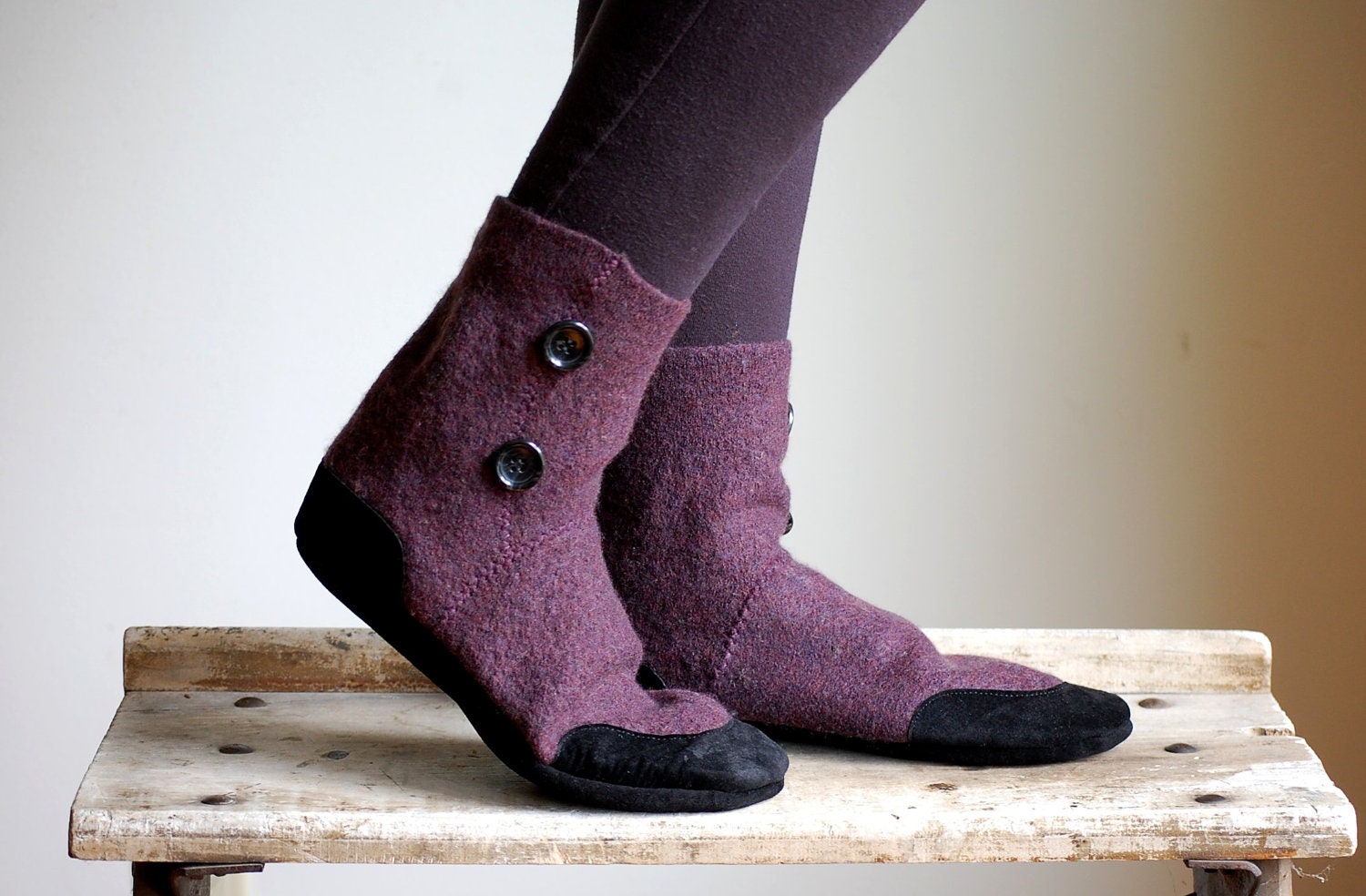 mukluks wool slipper socks with leather sole