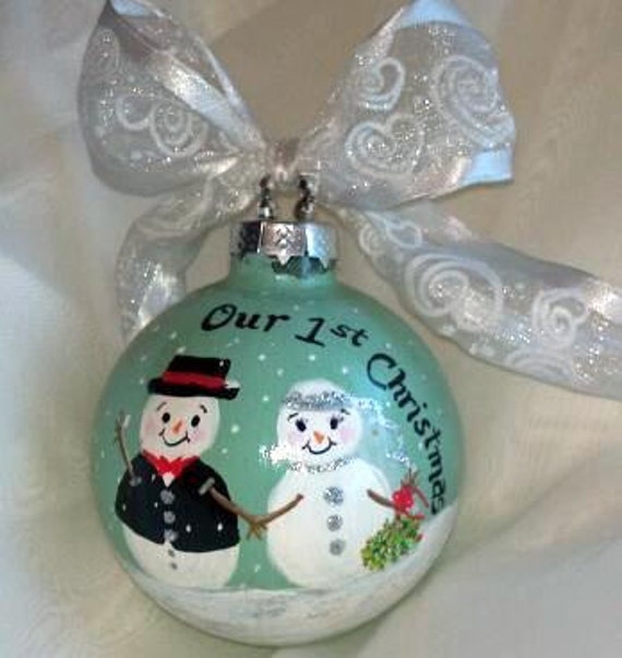 wedding ornament our first christmas snowman by rachaelsgarden wedding ornament our first christmas snowman by rachaelsgarden