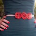Flower Belt - Burnt Orange- Pumpkin Fall OOAK Ready to ship