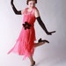 Vintage 1920s Dress - Fantastic Hot Pink Chiffon Flapper Evening Dress with Rhinestones and Velvet Flower