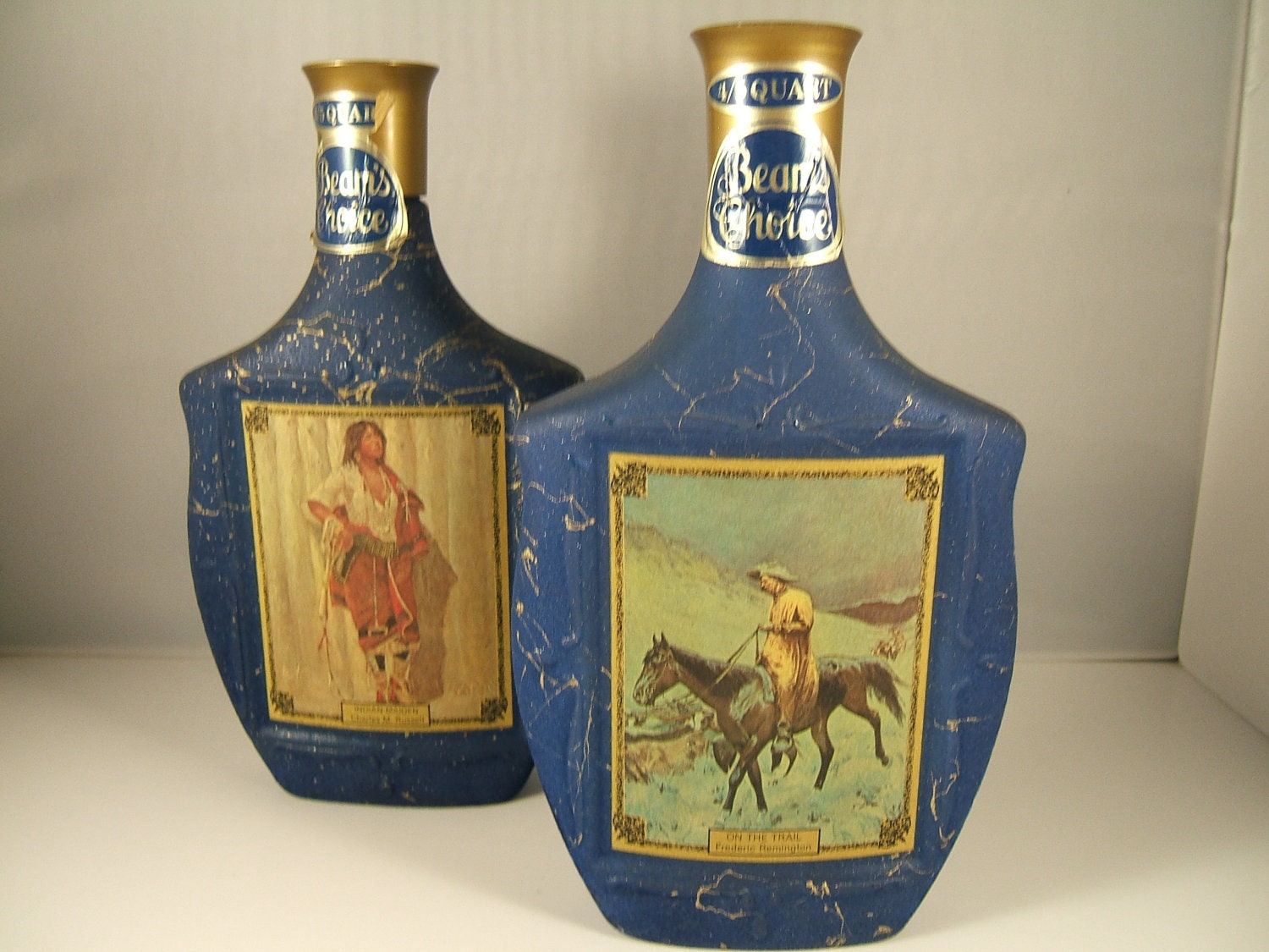 Vintage Jim Beam Whiskey Decanter Set of Two