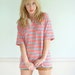Penguin Stripe Vintage 80s SS Electric Neon Striped Shirt MEDIUM LARGE Mens