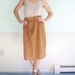 Harvest Floral Vintage 70s Light Knit Knee Length Skirt MEDIUM