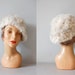 fur beret / 1960s fur hat / Lara Tilt Beret