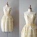 1950s dress / 50s dress / Cornsilk Lace dress