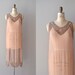 1920s dress / beaded 20s dress / A Little Paris silk dress