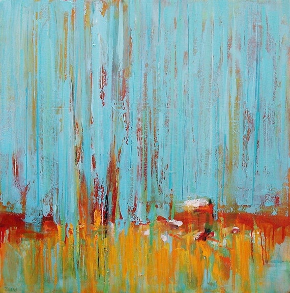 Oil Painting Large Original Abstract Landscape Colorful