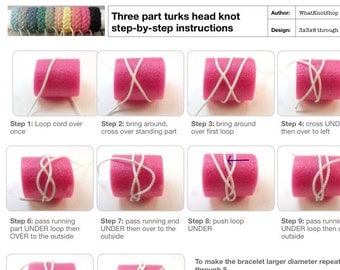 rope bracelet instructions 3 part sailor bracelet turks head knot illustrated