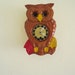 Vintage Clock, Vintage Owl Clock, Wooden Mi Ken Owl Clock, Made in Japan, Tick Tock Eyes, MISSING PARTS