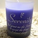 Purple Candle, Lilac Scent, Serenity Courage and Wisdom