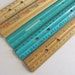 Set of 5 vintage 12 inch school rulers