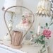 Antique Funeral Basket - Vintage Florist - Shabby French Cottage Pink - Wicker w/ Liner