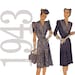 1940s Vintage Sewing Pattern - Womens Dress Pattern - 40s Vintage Pattern - B34 - Simplicity 4993 - Printed Pattern Pieces