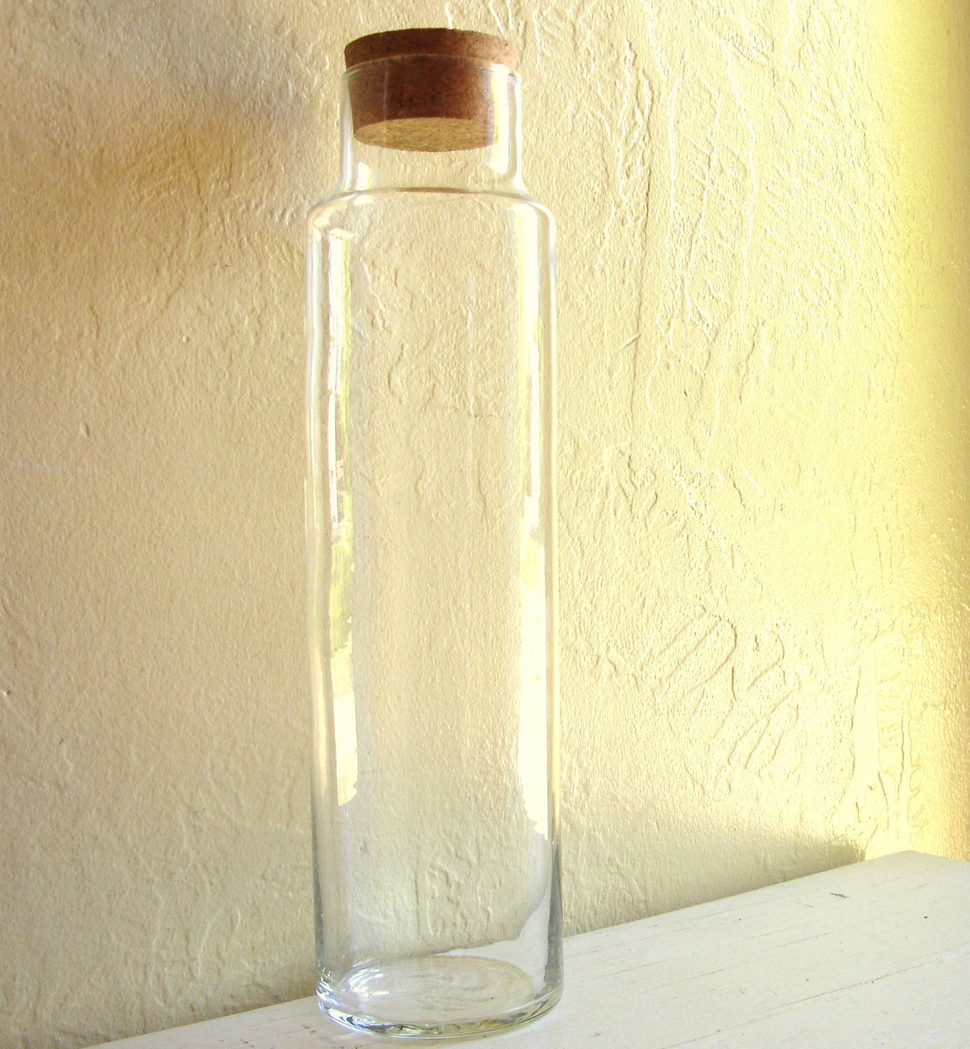 Extra Tall Glass Jar with Cork Lid Bottle