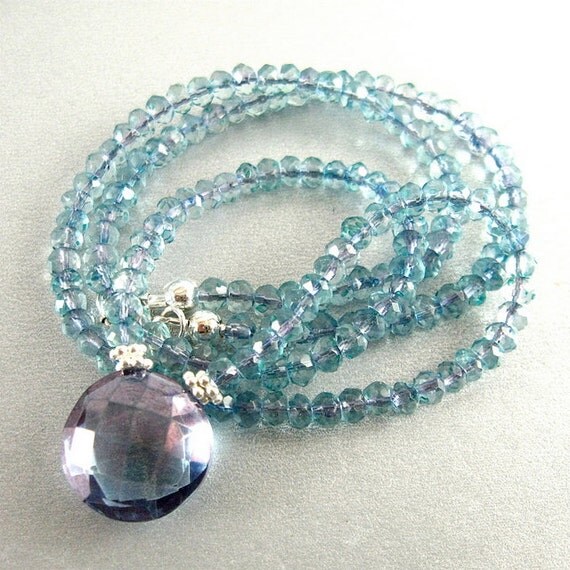 Mystic Blue Quartz Necklace