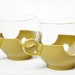 Pair of Vintage Pyrex Cups with Handles, avocado green, vestiesteam