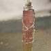 Tourmaline - wire wrap necklace pendant - Sterling Silver - crystal - Double Terminated -Tourmaline Crystal - pink green bi color bicolor