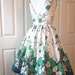 1950s Style Dress - Audrey Hepburn Style Dress - Border Print Dress - Garden Party Dress - Bridal Shower Bridesmaid Dress - Made in USA