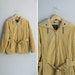 vintage '70s MUSTARD yellow CORDUROY jacket with zipper hood. size s m.