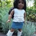 18" Doll Clothes - American Girl Doll Clothes - 18 inch Dolls Clothes - Skirt Outfit - Denim skirt - Ruffle Tank Top
