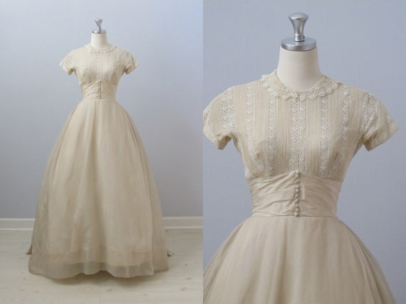 vintage 1950s Wedding Dress / Priscilla of Boston Wedding