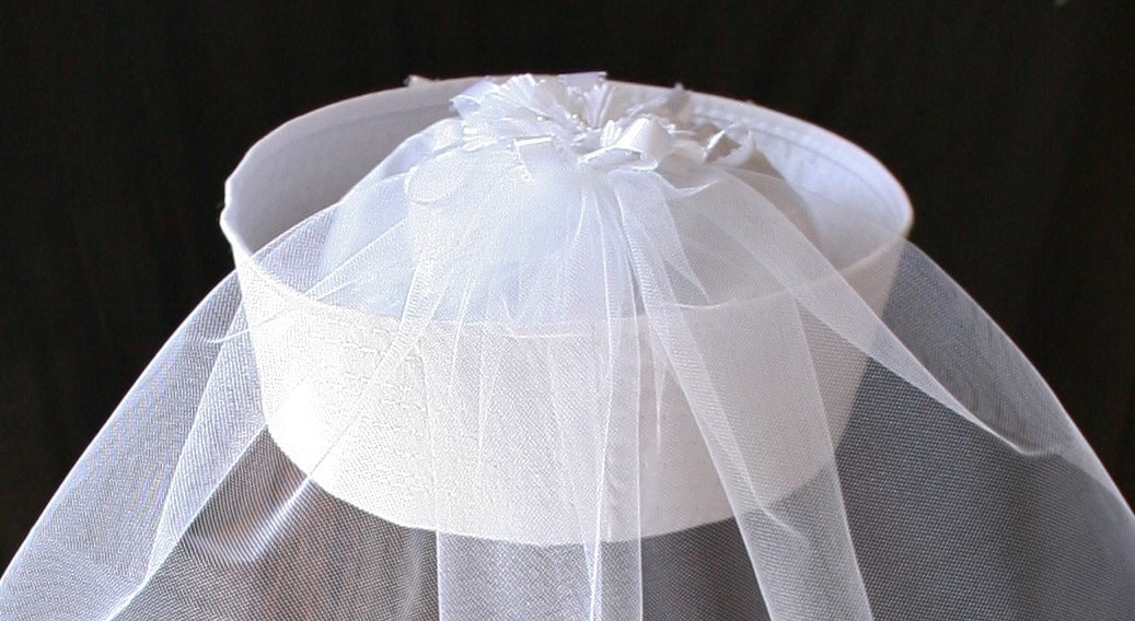 Bride's Sailor Hat with VEIL perfect for Nautical by CapeStarr