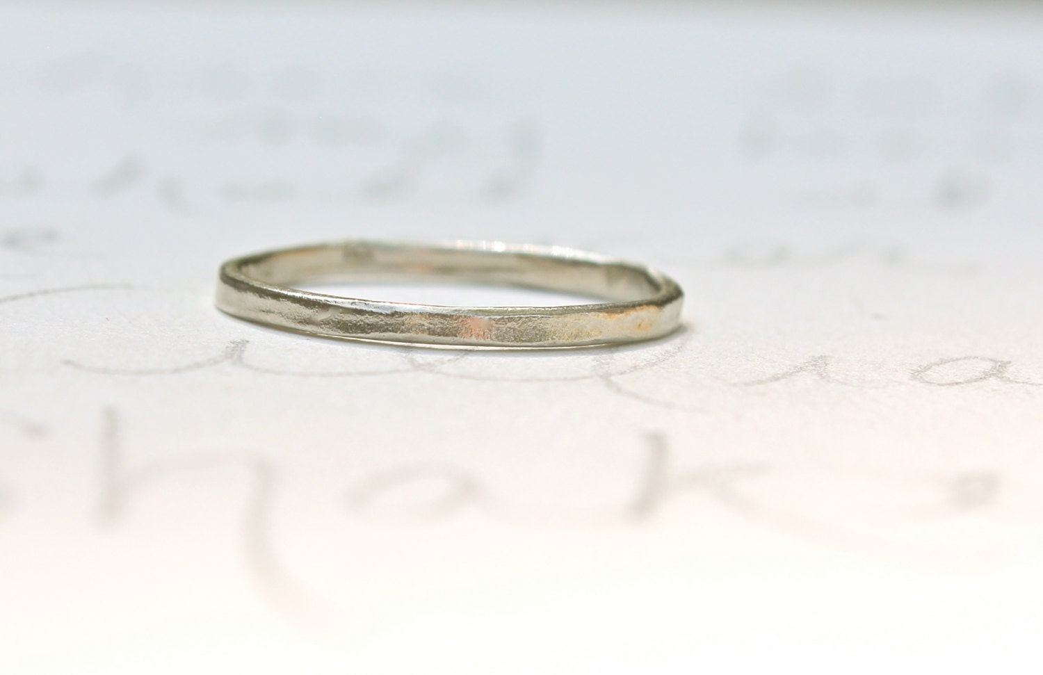 skinny white gold womens wedding band . dainty by peacesofindigo