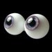 20mm pair of German Blown Glass Eyes in "Purple Haze"