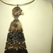 Giant Articulated Bird Pendant on Neckring, Statement Necklace, Multicolored Metal Finishes in Moving Parts, Dramatic ..Oh Yeah