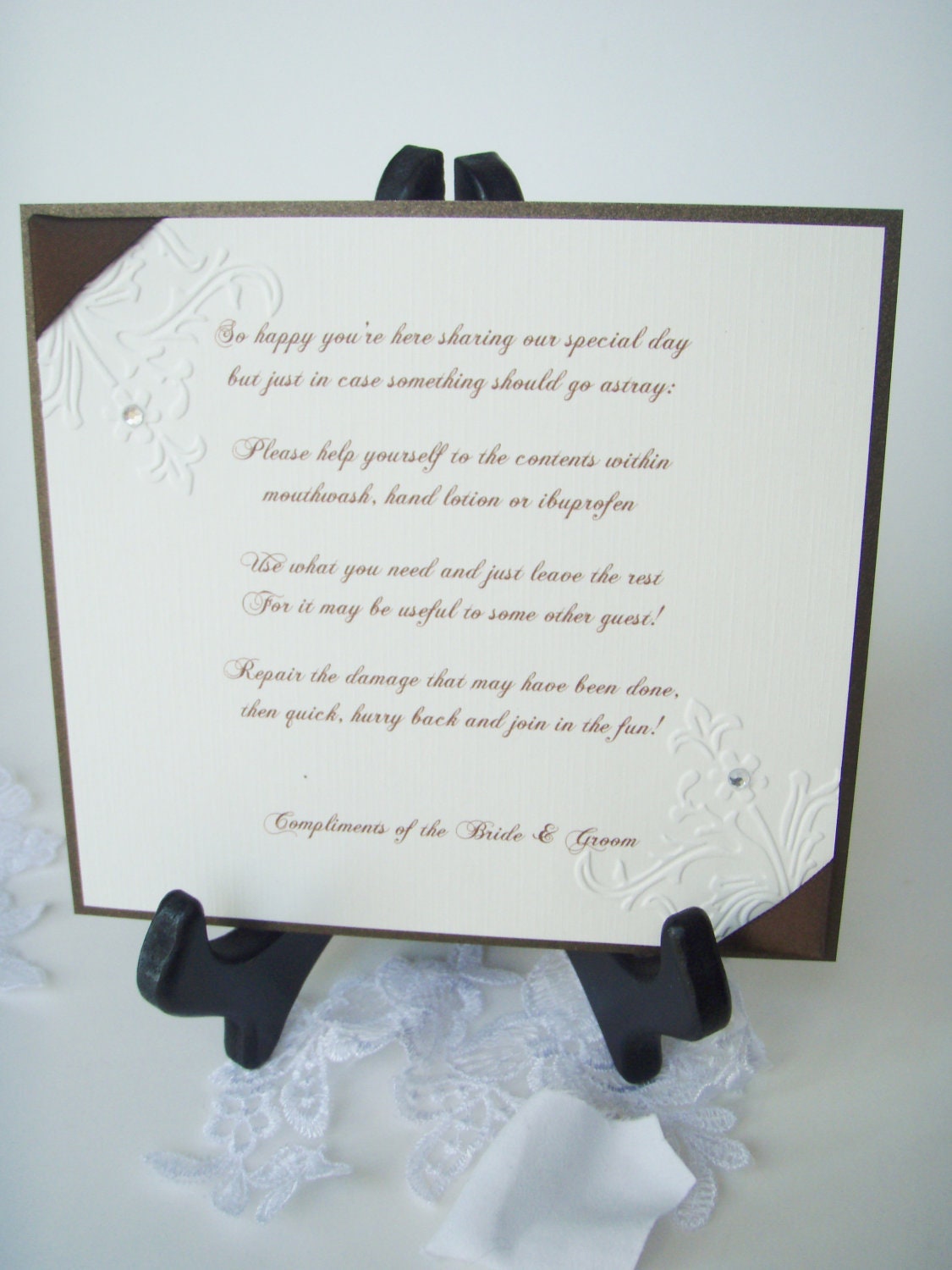 Wedding Reception Bathroom Amenities FLAT by ScenicWoodsPaperie