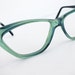 Vintage Transparent Mint Green French Eighties SONIA RYKIEL Cat Eye Glasses Retro Eyewear