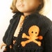 18 Inch Doll Clothes American Girl Black Hand Knitted Sweater and Sleeveless Dress Halloween Matching Hair Bow