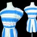 SALE Romper / striped jumpsuit oneie / vintage Large